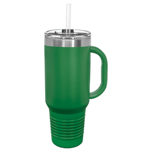 40oz. Custom Engraved Tumbler w/Clear Lid/Straw