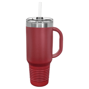 40oz. Custom Engraved Tumbler w/Clear Lid/Straw
