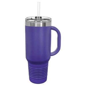 40oz. Custom Engraved Tumbler w/Clear Lid/Straw