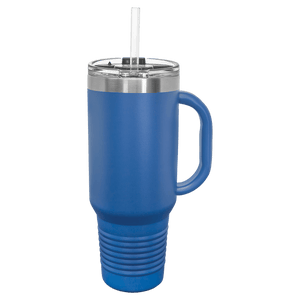 40oz. Custom Engraved Tumbler w/Clear Lid/Straw
