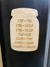 Mason Jar Conversion Chart Magnet